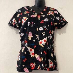 Koi Lite Scrub Top … Yumm Pizza scrub top . Excellent pre~loved condition